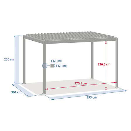 Pergola Bioclimatica Evora Elettrica 4×3m 5