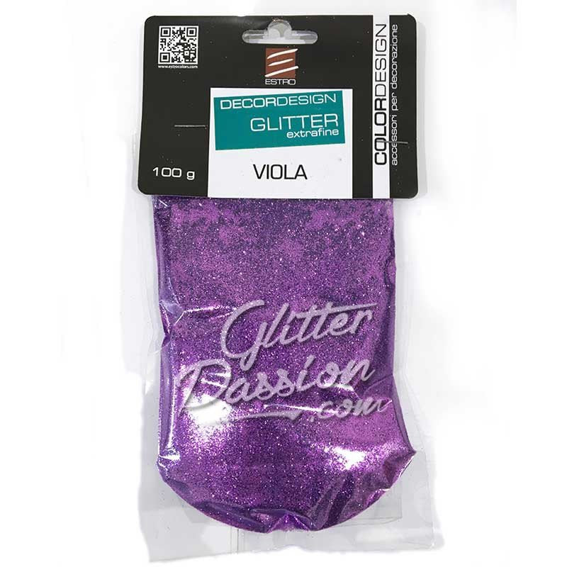 GLITTER COLORE VIOLA CONFEZIONE DA 100 GRAMMI