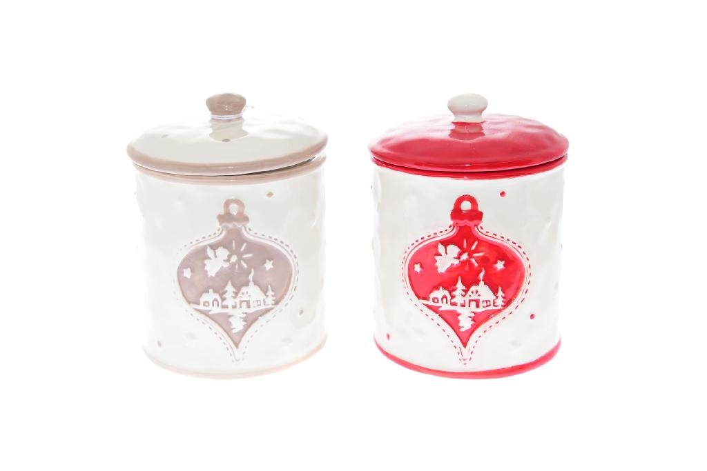 Barattolo noel in ceramica