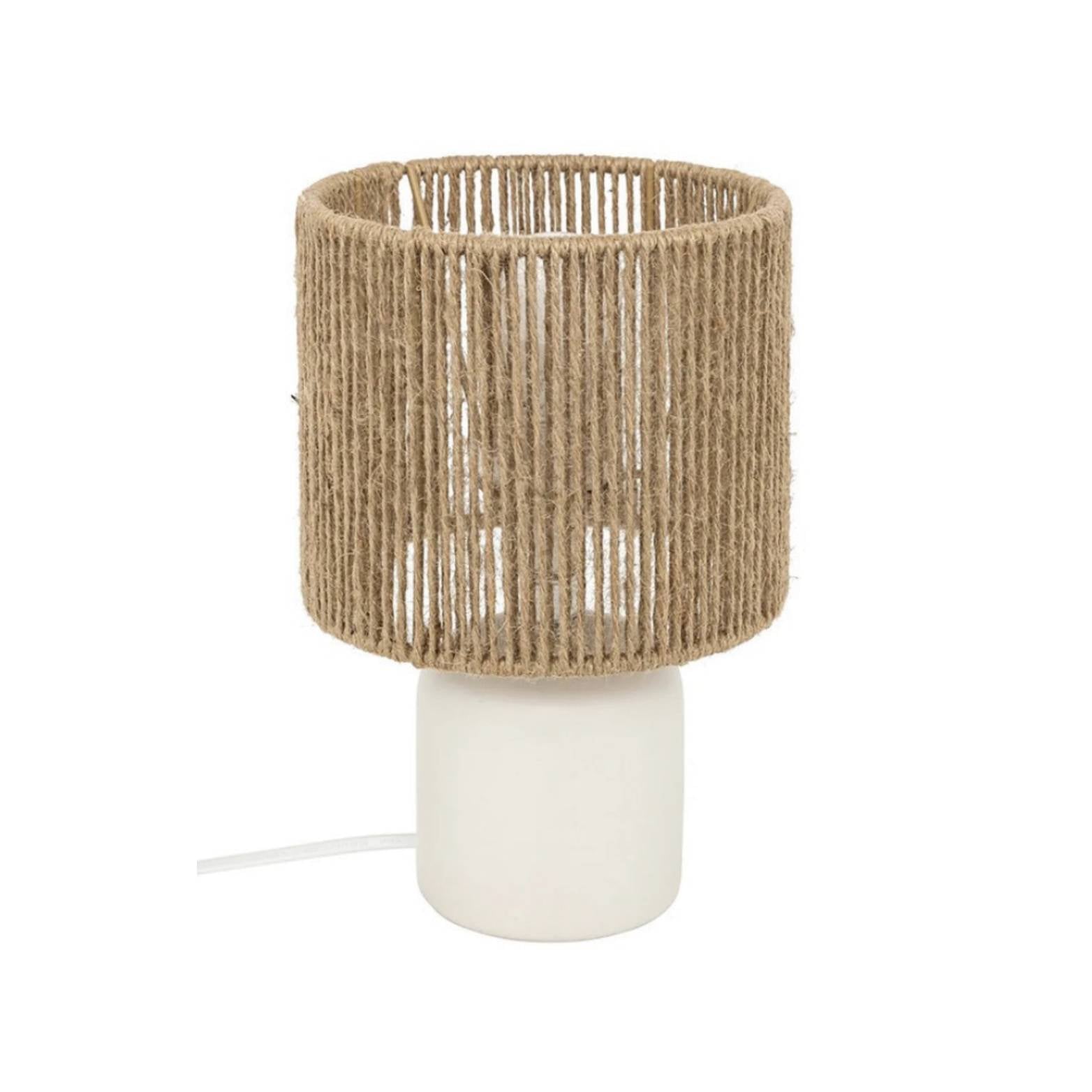 Lampada da tavolo "Koby" bianca H24 cm