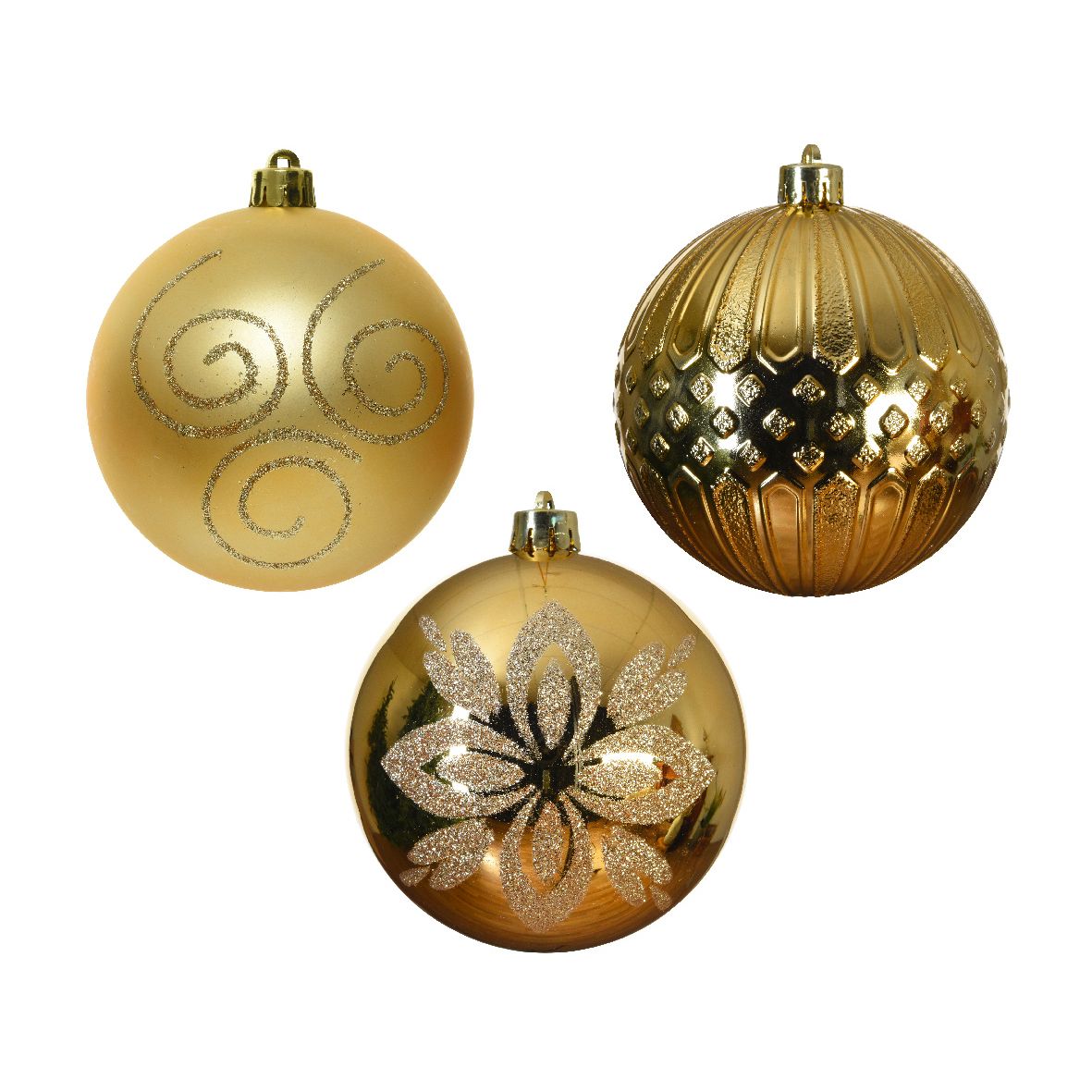 Palline di natale color oro Kaemingk 10 cm