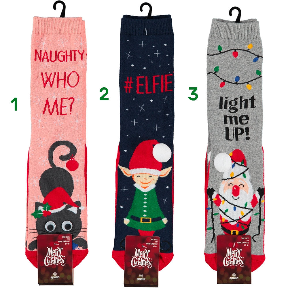 Calzini antiscivolo X-mas natalizi Donna Taglia 36-41