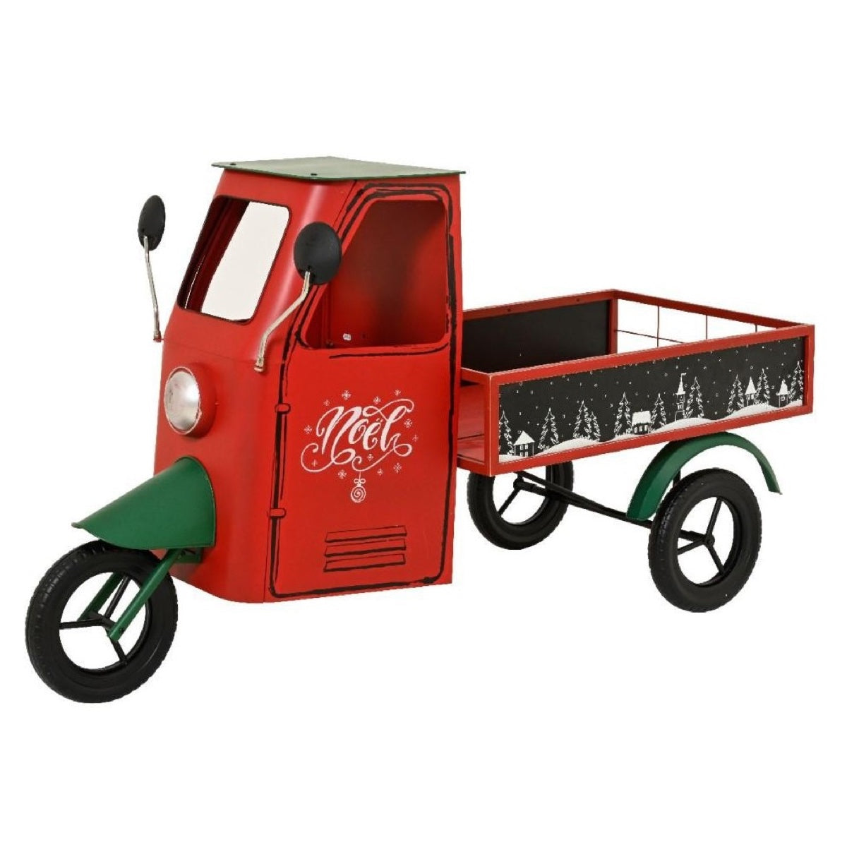 Triciclo in metallo natalizio da arredo