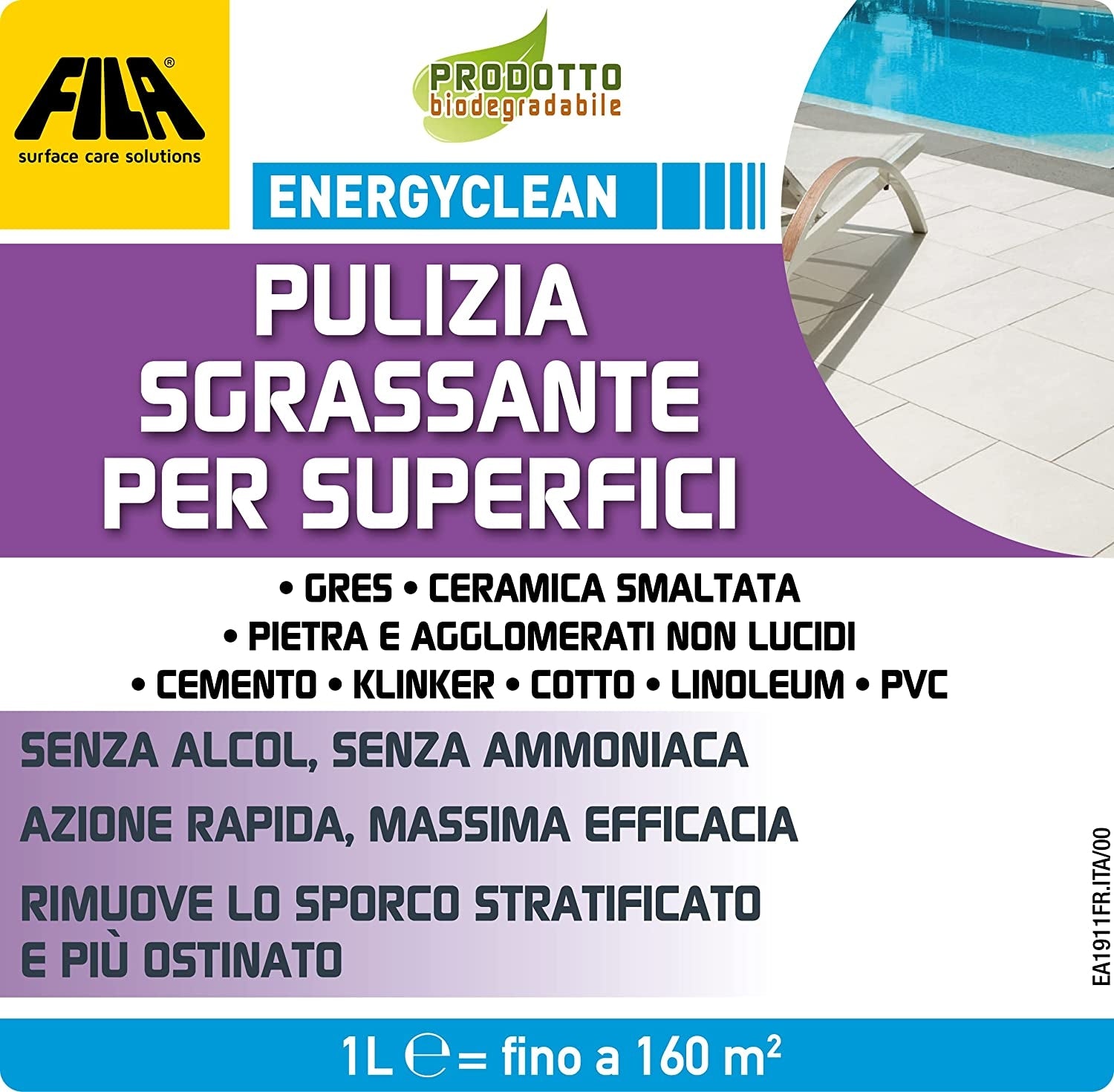 Detergente sgrassante energyclean FILA concentrato 1lt