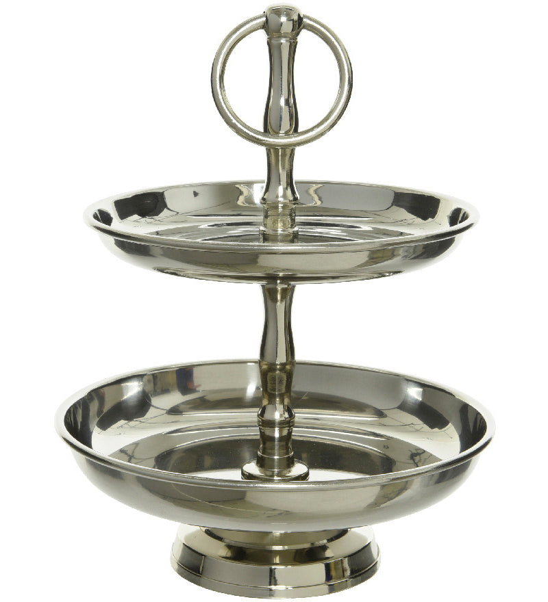 Alzatina 2 ripiani argento